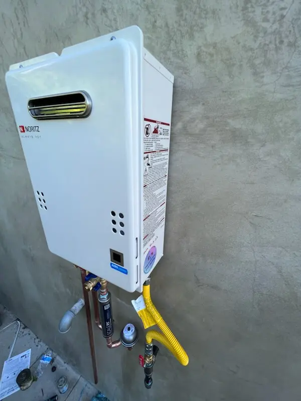 Tankless water heater installation for Wolcott Mills homes